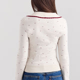 Elegantní buclé cardigan ve francouzském stylu