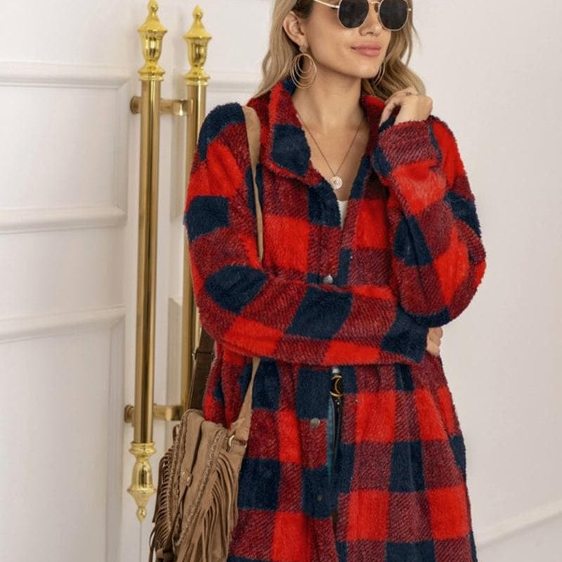 Laura - Stylová kostkovaná bunda