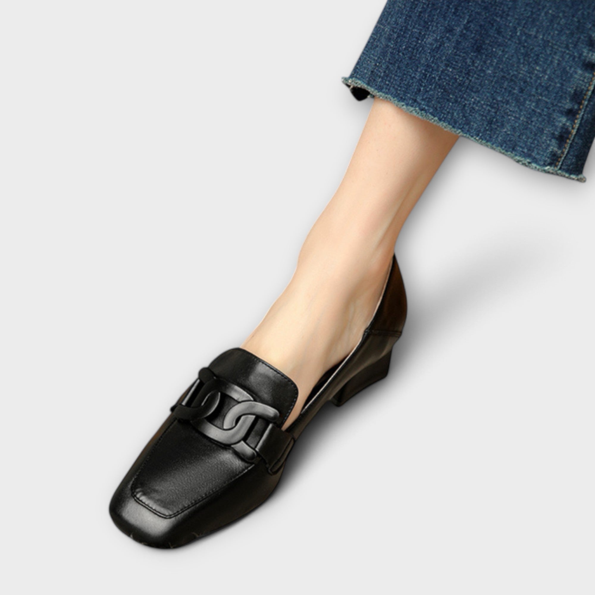 Monika – Elegantní dámské mokasíny na podpatku