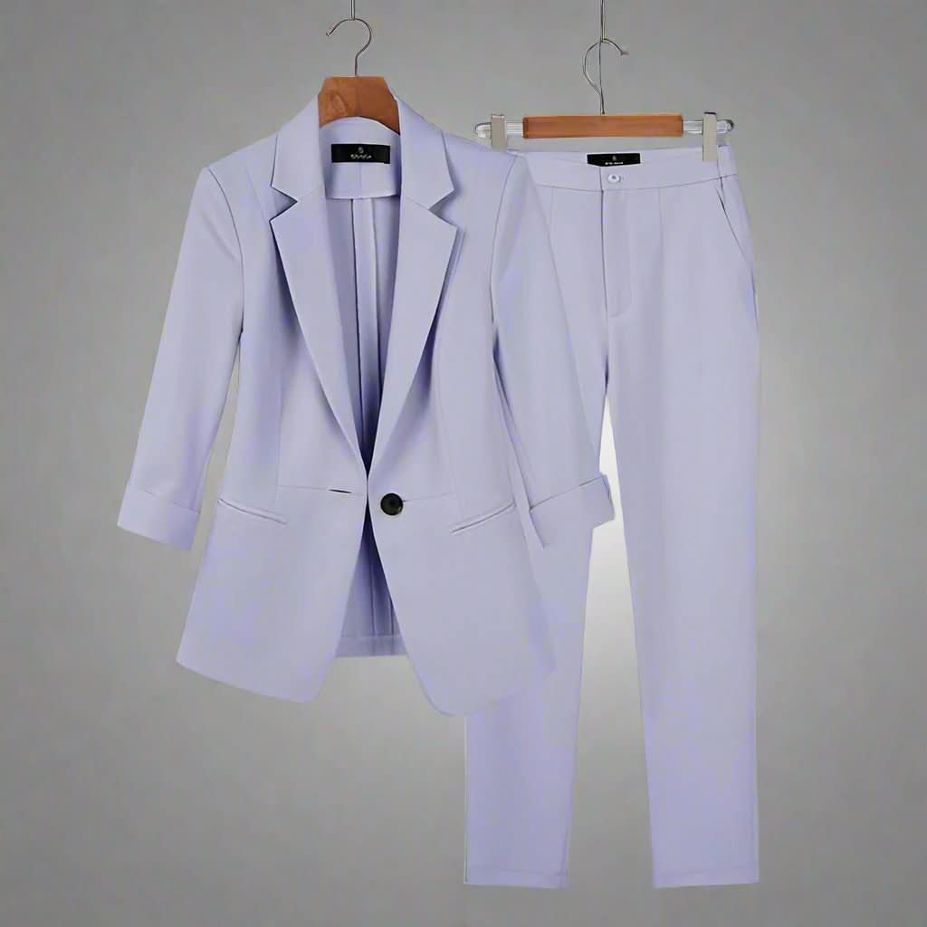 Dámský set saka a kalhot - Slim Fit - Elegantní a nadčasový - Šik a elegantní outfit
