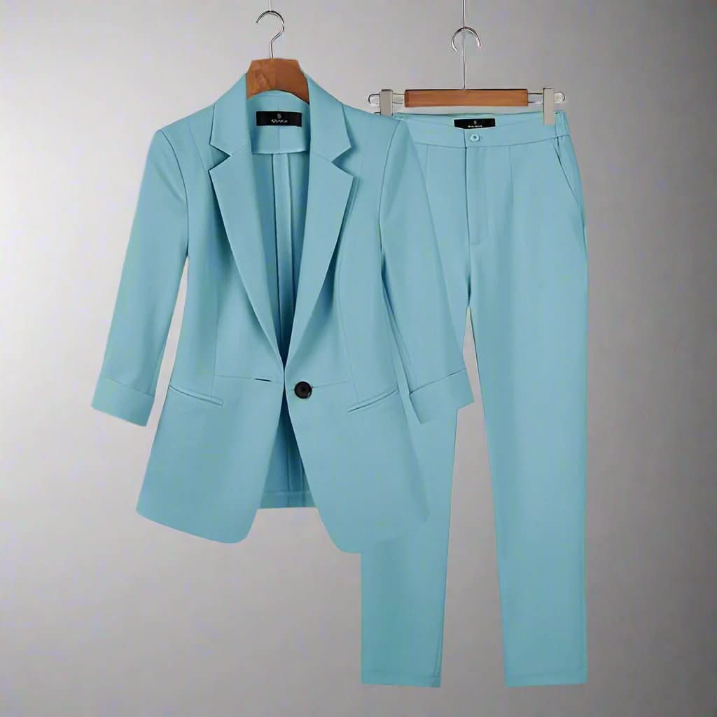 Dámský set saka a kalhot - Slim Fit - Elegantní a nadčasový - Šik a elegantní outfit