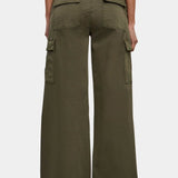 Kalhoty cargo s vysokým pasem, stahovací šňůrkou a kapsami