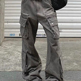 Seprané cargo džíny s několika kapsami, streetwear styl