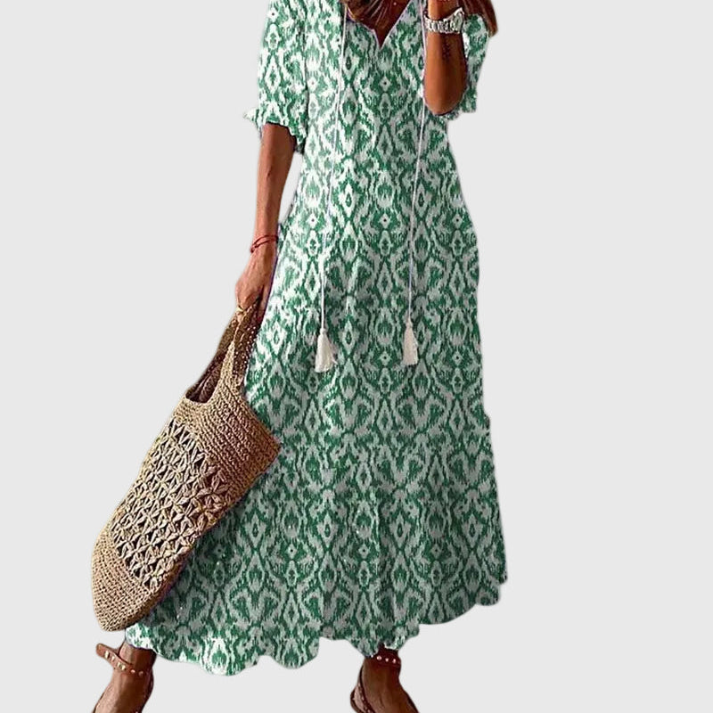 Amálie | Boho Vintage Letní Maxi Šaty