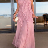 Andrea - Dlouhé plisované šaty