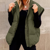 Dámská vesta – Prošívaná a polstrovaná – Volný střih – Zapínání na zip