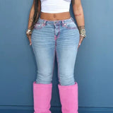 Vyšívané úzké černé džíny