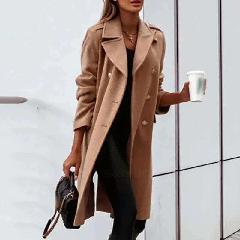Amelia - Měkký a elegantní kabát s širokým límcem