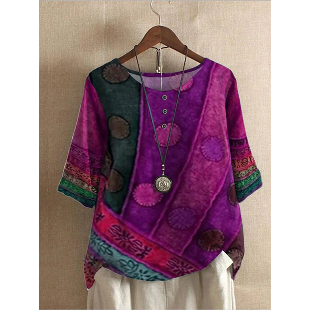 Valerie - Barevný boho-top