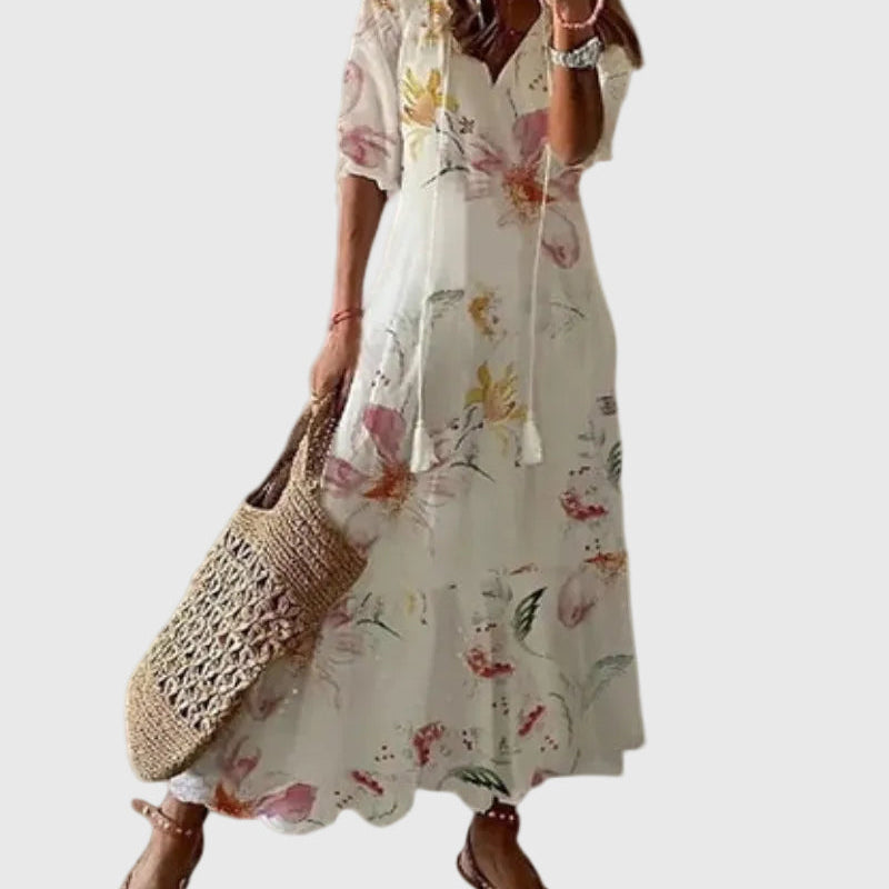 Amálie | Boho Vintage Letní Maxi Šaty