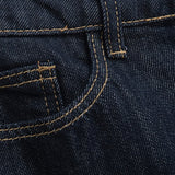 Džíny s vysokým pasem, volným střihem a rovnými nohavicemi z raw denimu