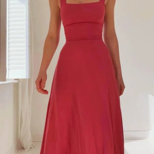Bavlněné šaty s širokými ramínky - Pohodlné, elegantní a prodyšné