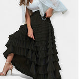 Kristýna - Elegantní Sukně s Tylovou Dekorativní Detail