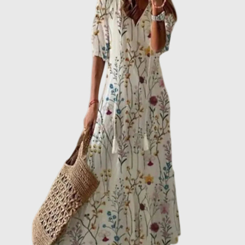 Amálie | Boho Vintage Letní Maxi Šaty