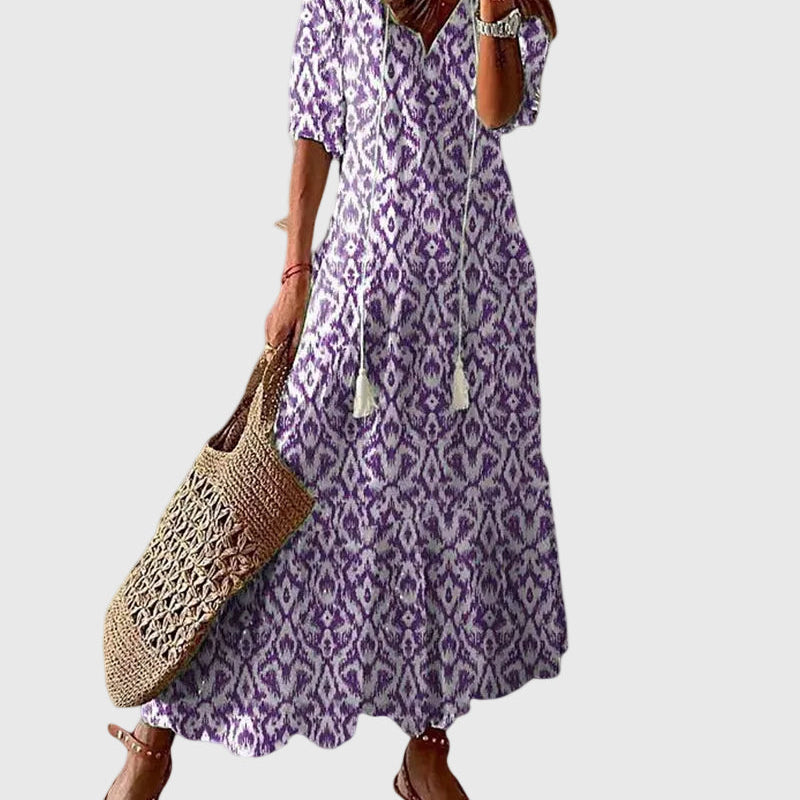Amálie | Boho Vintage Letní Maxi Šaty