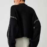 Alma | Oversize-Dolcevita svetr s Piqué detaily