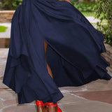 Dámská áčková sukně – Midi délka – Nastavitelný pas – Zapínání na zádech – Prodyšná látka