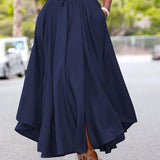 Dámská áčková sukně – Midi délka – Nastavitelný pas – Zapínání na zádech – Prodyšná látka