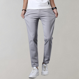 Pánské chino kalhoty – Slim fit – Měkká bavlna – Nízký pas – Business casual styl