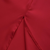 Dámská dlouhá sukně - Vysoký pas - Rovná - Zavazovací pásek - Elegantní splývavá látka