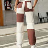 Dámské džíny - Rovný střih - Módní patchwork - Vysoký pas - Ležérní Trendy