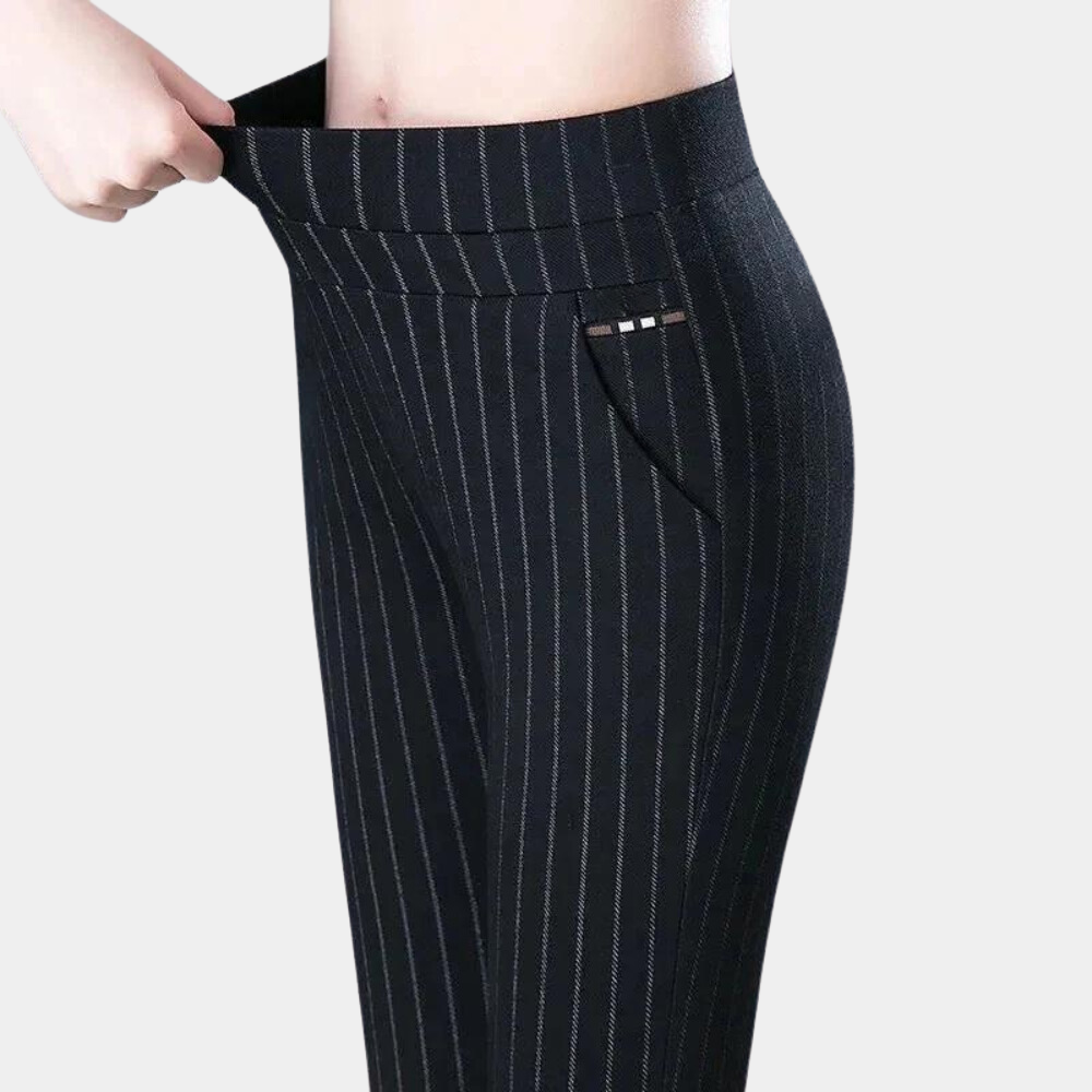 Dámské kalhoty – Slim fit – Vysoký pas – Strečový materiál – Délka ke kotníkům