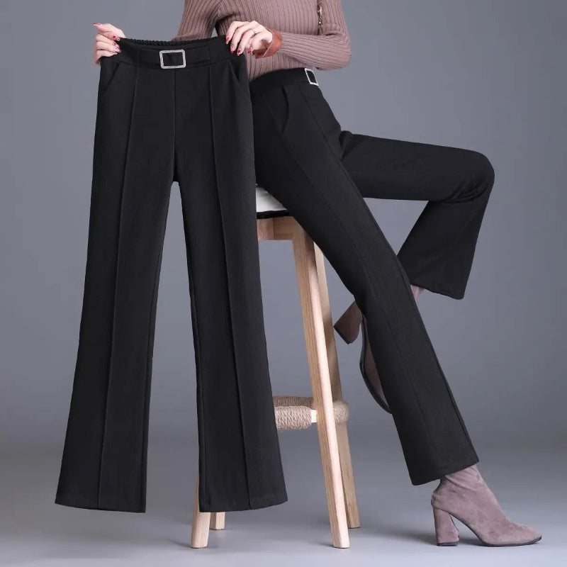 Kalhoty Léa s vysokým pasem | Slim Fit kalhoty