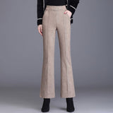 Kalhoty Léa s vysokým pasem | Slim Fit kalhoty