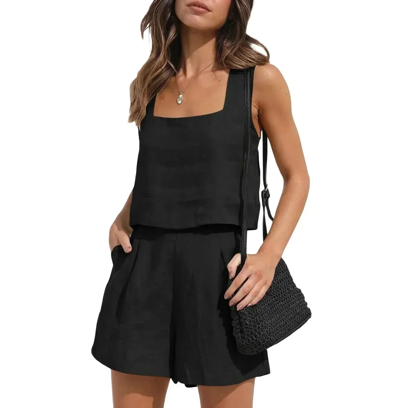 Dámský outfit - Elegantní bunda a kraťasy - Lehká látka - Moderní střih