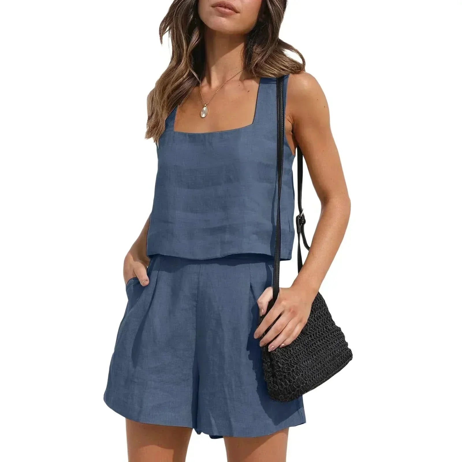 Dámský outfit - Elegantní bunda a kraťasy - Lehká látka - Moderní střih