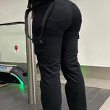 NINA - Džíny Streetstyle cargo s kapsami