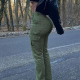 NINA - Džíny Streetstyle cargo s kapsami