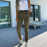 Dámské kalhoty - Elegantní a pohodlné - Rovný střih - Všestranná strečová tkanina