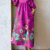 Arielle - Robe Élégante aux Manches Originales & Poches Pratiques