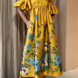 Arielle - Robe Élégante aux Manches Originales & Poches Pratiques
