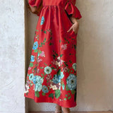 Arielle - Robe Élégante aux Manches Originales & Poches Pratiques