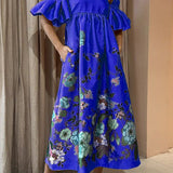 Arielle - Robe Élégante aux Manches Originales & Poches Pratiques