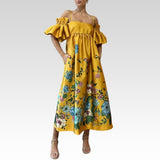 Arielle - Robe Élégante aux Manches Originales & Poches Pratiques