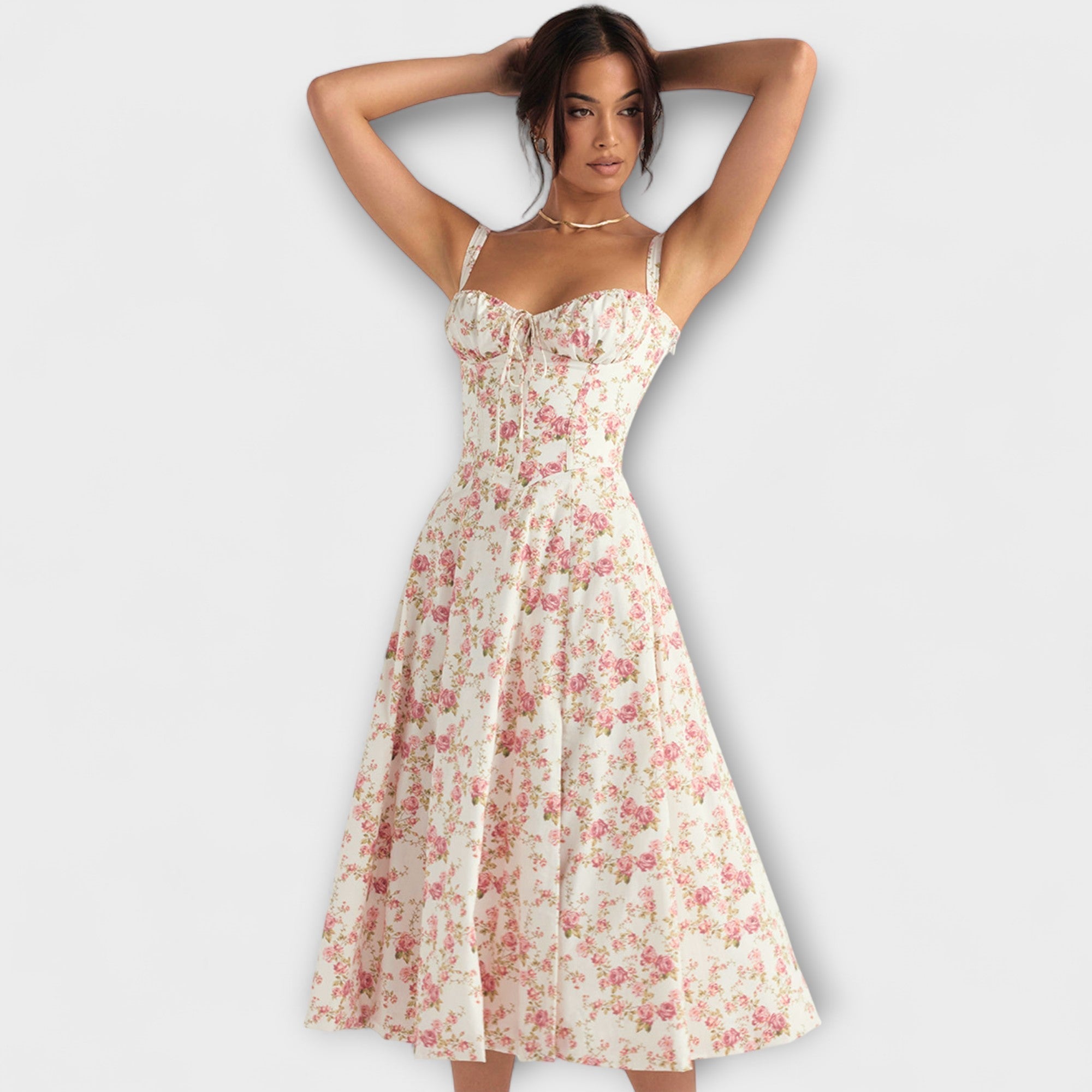 Zipporas - Přizpůsoben dress s moderním jarním květinovým potiskem