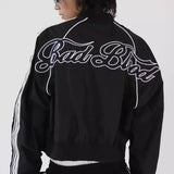 vyšívaná retro bomber bunda