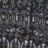 Pletená vesta Fair Isle Jacquard s barevnými bloky a kulatým výstřihem