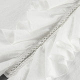 Bavlněná svetrová halenka s volánky a výstřihem do V