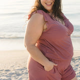 Dámský overal – Přiléhavý střih – Zavinovací výstřih – Rychleschnoucí – Prodyšná tkanina