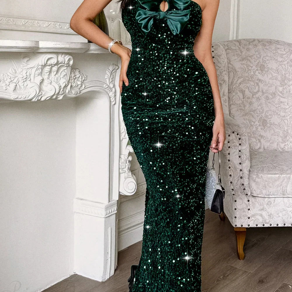 Elegantní maxi šaty bez ramínek pro zvláštní příležitosti
