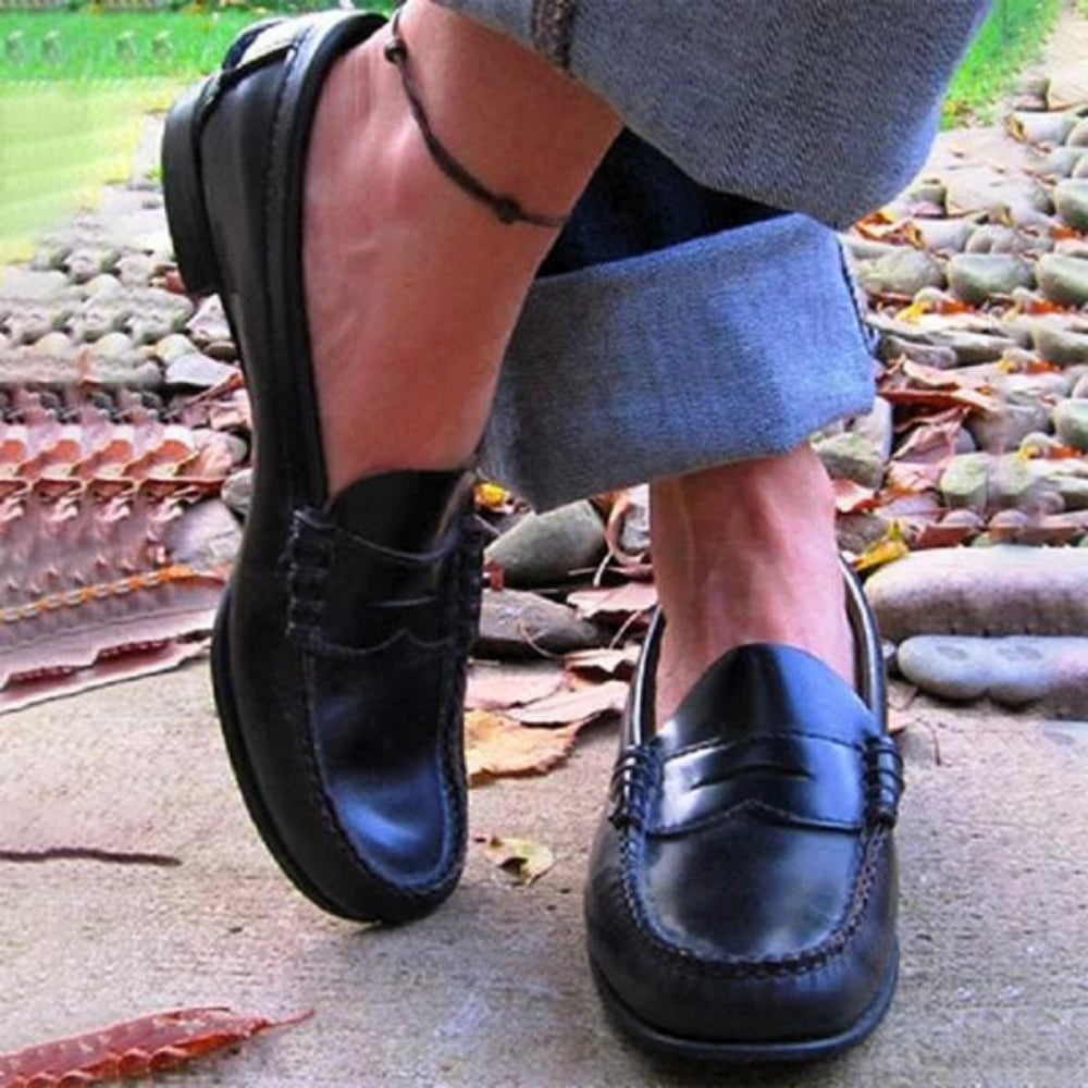 Dámské mokasíny – Ortopedické pohodlí – Penny Style – Moc Toe – Prodyšná tkanina
