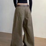 Strukturované cargo kalhoty se širokými nohavicemi