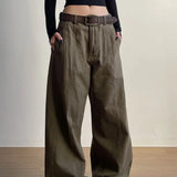 Strukturované cargo kalhoty se širokými nohavicemi