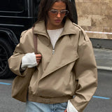 Vintage khaki oversized trenčkot s klopami